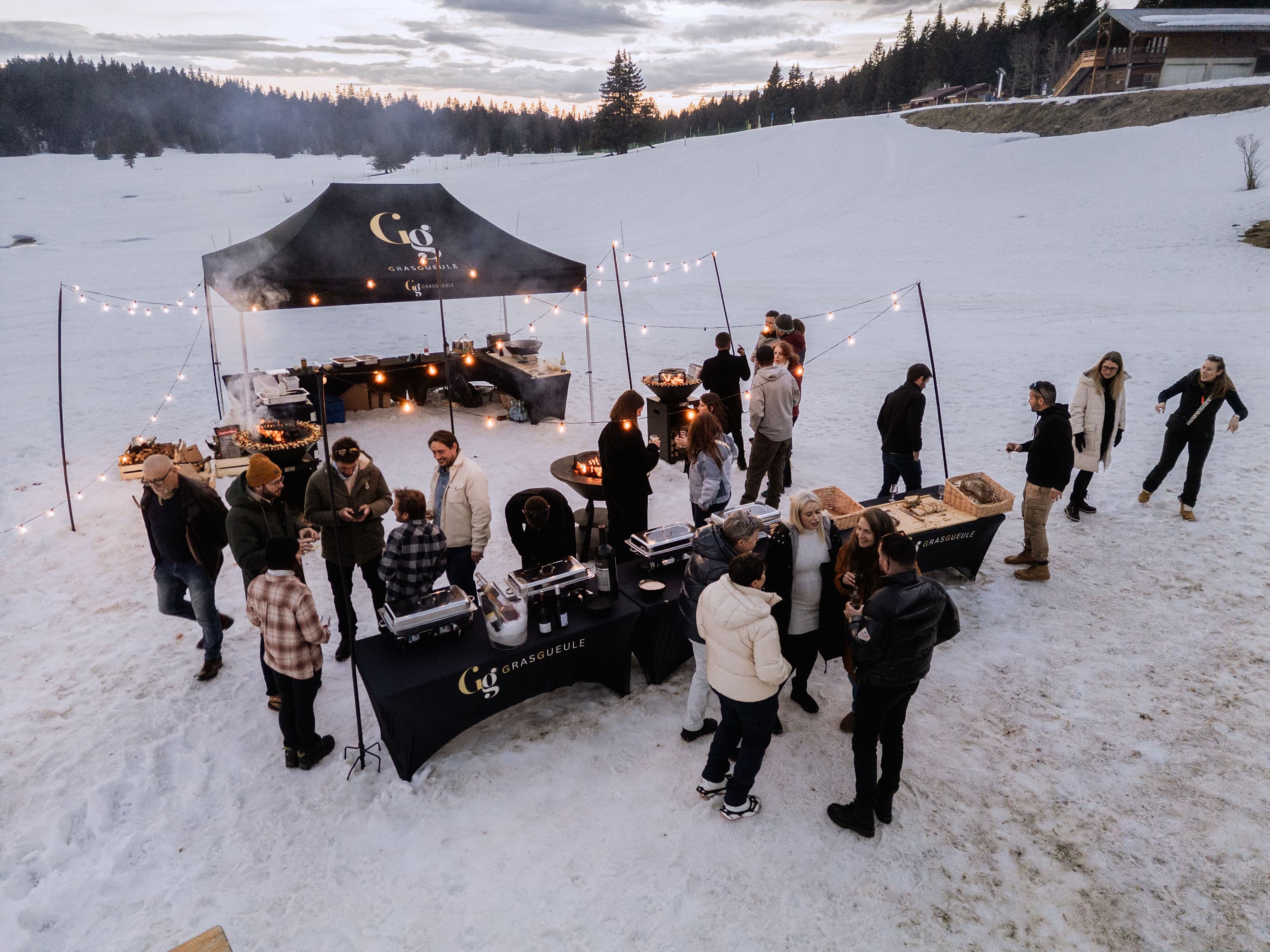 Stand guinguette Grasgueule vue drone