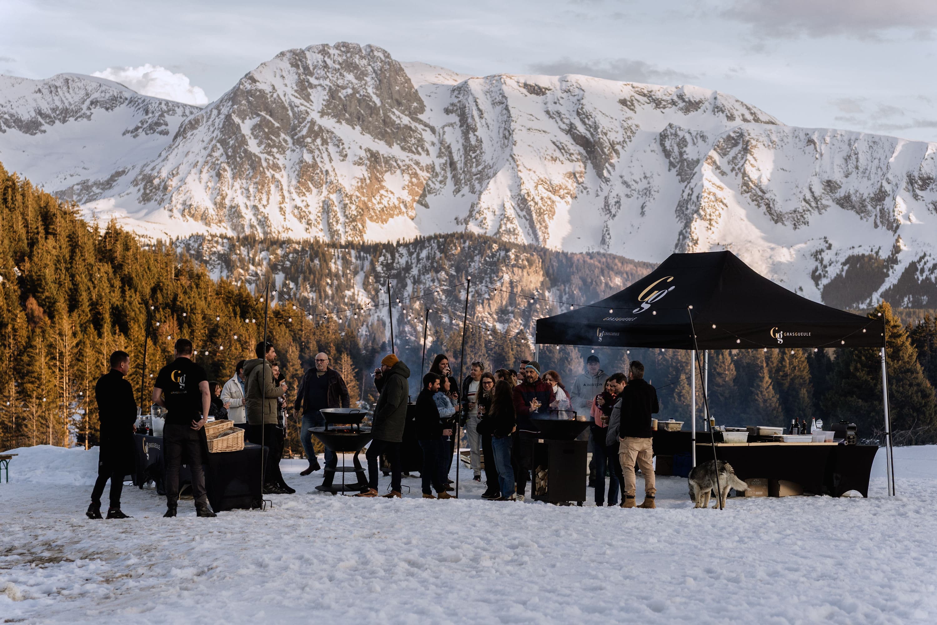 Soirée brasero Grasgueule en montagne